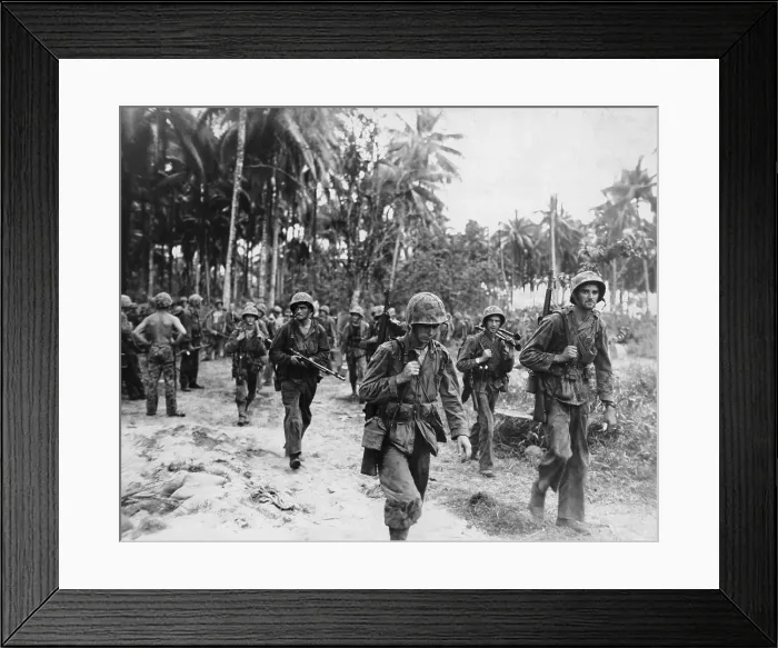 Framed Print : Marines Leaving the Jungle Framed Print : Marines Leaving the Jungle