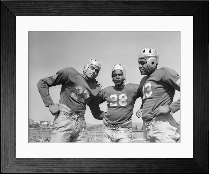 Framed Print : Jackie Robinson Posing with Woodrow Strode and Kenny Washington Framed Print : Jackie Robinson Posing with Woodrow Strode and Kenny Washington