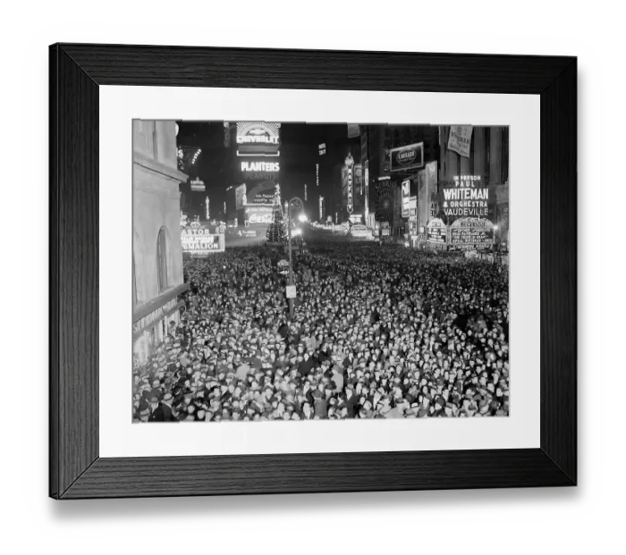 Framed Print : Crowd Surrounds Trolley on New Years Eve Framed Print : Crowd Surrounds Trolley on New Years Eve