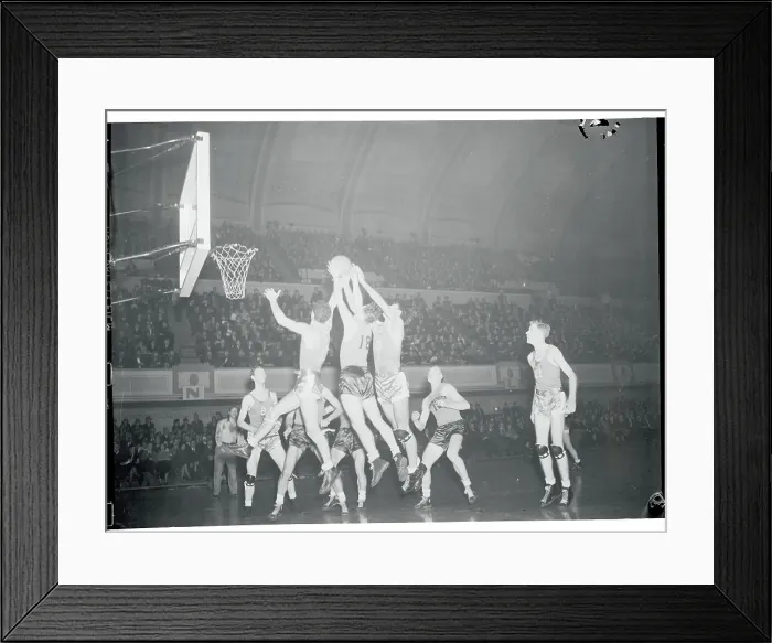 Framed Print : Basketball Players on Court Framed Print : Basketball Players on Court