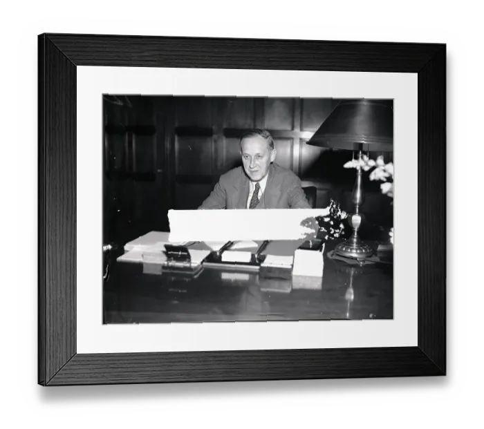 Framed Print : Secretary of Commerce Harry Hopkins
