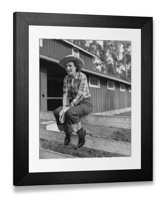 Framed Print : Leni Riefenstahl at Dude Ranch Framed Print : Leni Riefenstahl at Dude Ranch