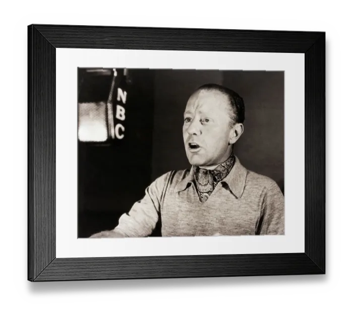 Framed Print : Freeman Gosden Performing on the Amos n Andy Radio Program Framed Print : Freeman Gosden Performing on the Amos n Andy Radio Program