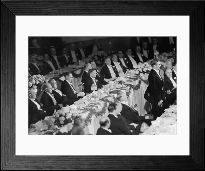 Framed Print : Business Leaders Seated at Business Dinner Framed Print : Business Leaders Seated at Business Dinner