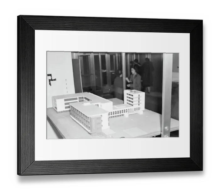 Framed Print : Architectural Model of Bauhaus School Framed Print : Architectural Model of Bauhaus School
