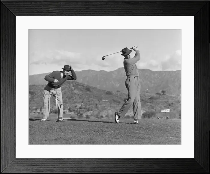 Framed Print : Art Bell Watching Sam Snead Golf Framed Print : Art Bell Watching Sam Snead Golf