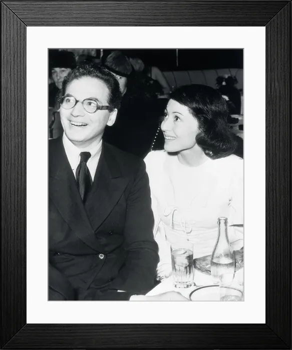 Framed Print : Author Clifford Odets with His Wife Actress Luise Rainer Framed Print : Author Clifford Odets with His Wife Actress Luise Rainer