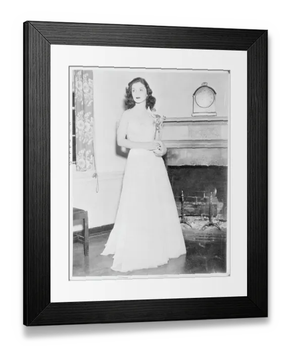 Framed Print : Portrait of Brenda Frazier Wearing Corsage Framed Print : Portrait of Brenda Frazier Wearing Corsage