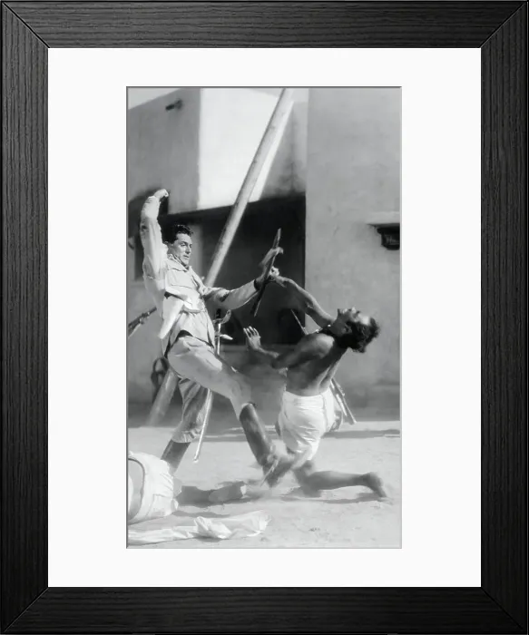 Framed Print : Cary Grant and Abner Biberman in Gunga Din