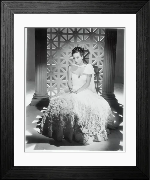 Framed Print : Joan Crawford Posing in Evening Gown