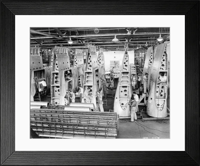 Framed Print : Douglas Aircraft Assembly Line Framed Print : Douglas Aircraft Assembly Line