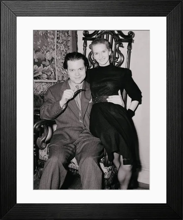 Framed Print : Orson Welles with Wife Framed Print : Orson Welles with Wife