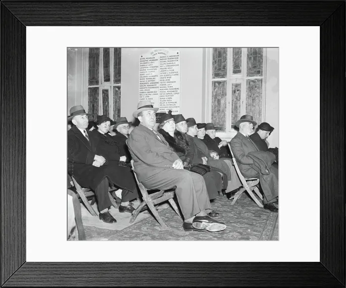 Framed Print : German Refugees Listening to Sermons Framed Print : German Refugees Listening to Sermons