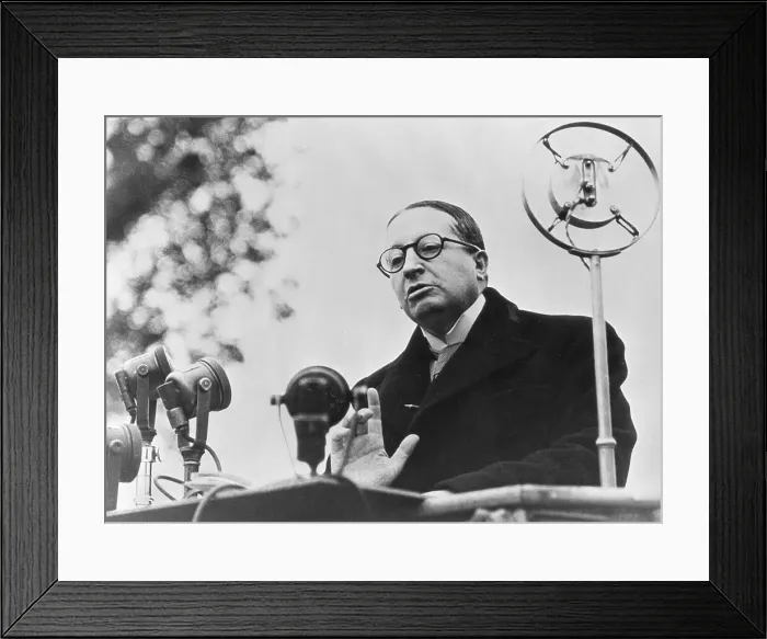 Framed Print : Georges Mandel Speaking At Inauguration Framed Print : Georges Mandel Speaking At Inauguration