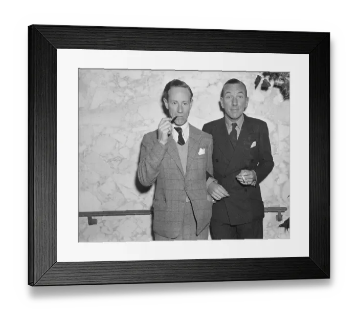 Framed Print : Noel Coward, Leslie Howard Waist Up