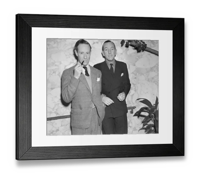 Framed Print : Leslie Howard And Noel Coward On Ship Framed Print : Leslie Howard And Noel Coward On Ship
