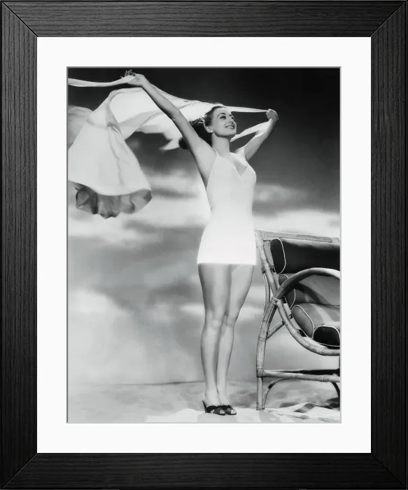 Framed Print : Joan Crawford In Bathing Suit Framed Print : Joan Crawford In Bathing Suit