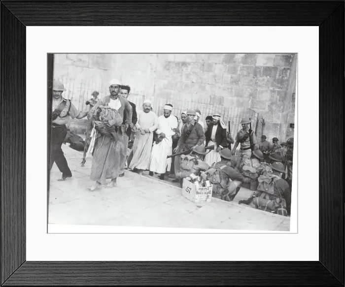 Framed Print : British Troops with Arab Prisoners in Tow Framed Print : British Troops with Arab Prisoners in Tow