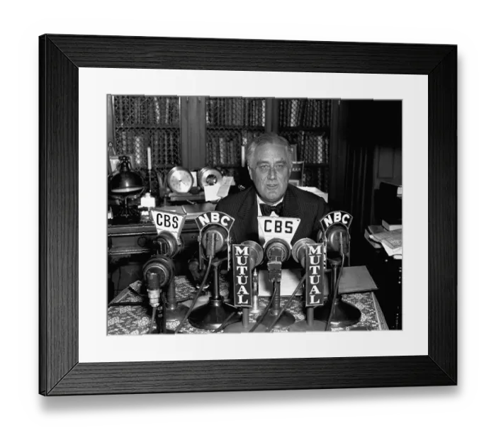 Framed Print : FDR Radio Address