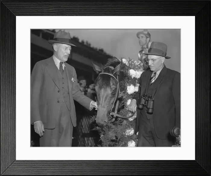 Framed Print : Howard and Smith with Winning Horse Seabiscuit Framed Print : Howard and Smith with Winning Horse Seabiscuit