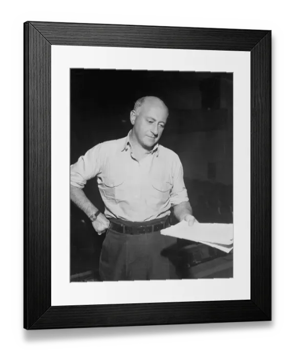 Framed Print : Director Cecil B. DeMille Holding Script Framed Print : Director Cecil B. DeMille Holding Script