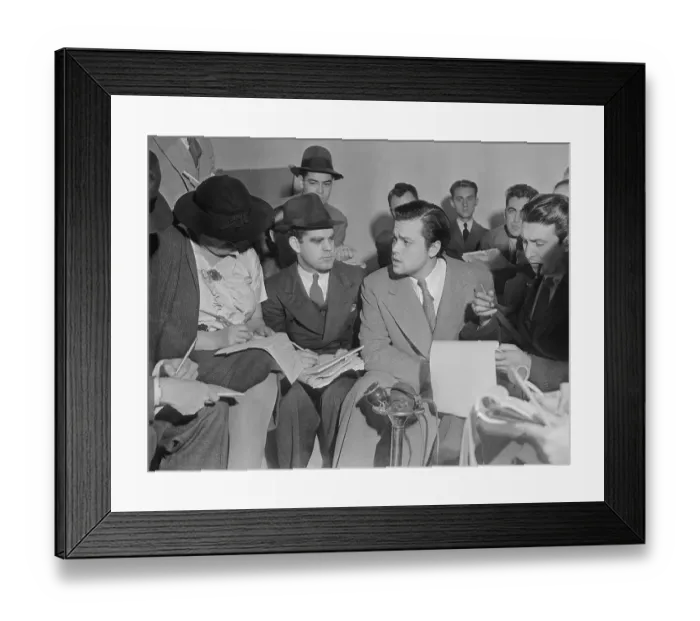 Framed Print : Orson Welles Explaining Radio Broadcast Framed Print : Orson Welles Explaining Radio Broadcast