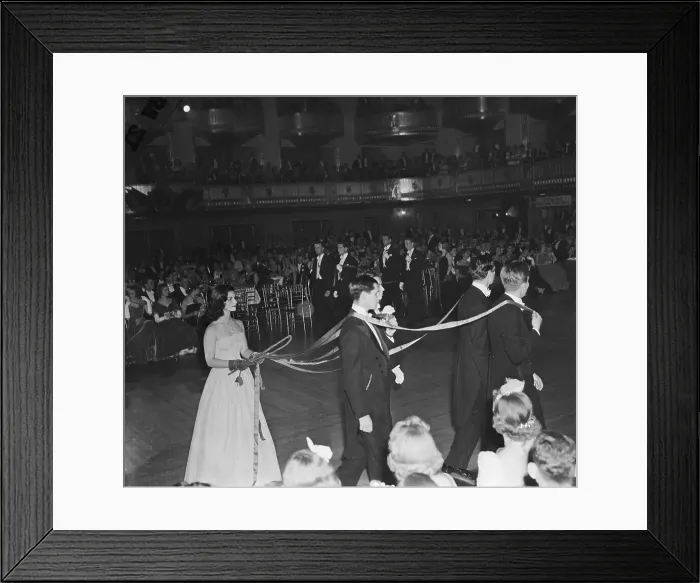 Framed Print : Debutante Driving Men at Cotillion Framed Print : Debutante Driving Men at Cotillion