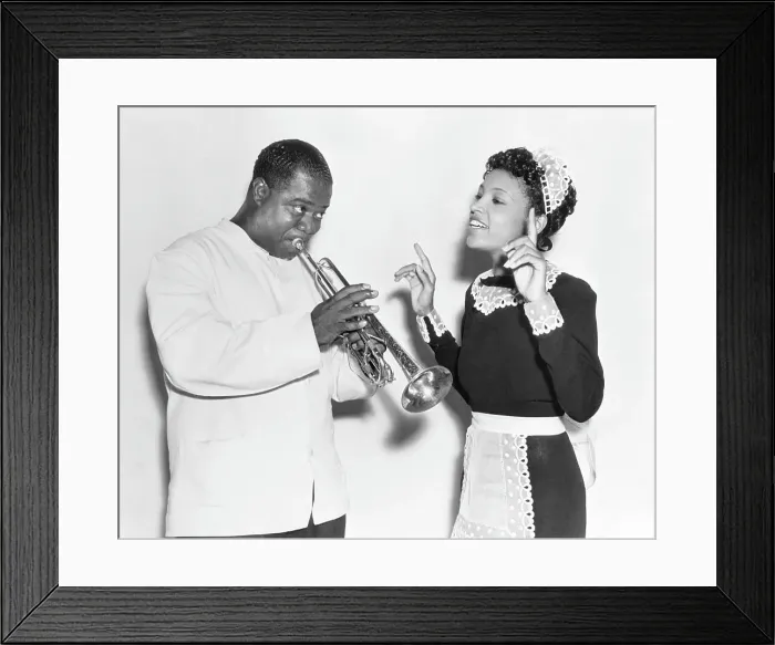 Framed Print : Louis Armstrong and Maxine Sullivan Performing Framed Print : Louis Armstrong and Maxine Sullivan Performing