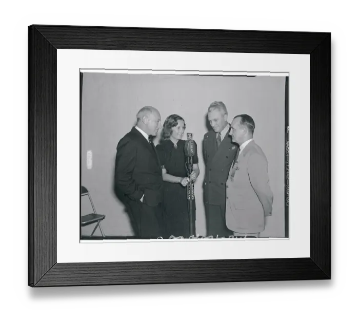 Framed Print : Two Major-Generals Attending Cecil B. Demille's Radio Show Framed Print : Two Major-Generals Attending Cecil B. Demille's Radio Show