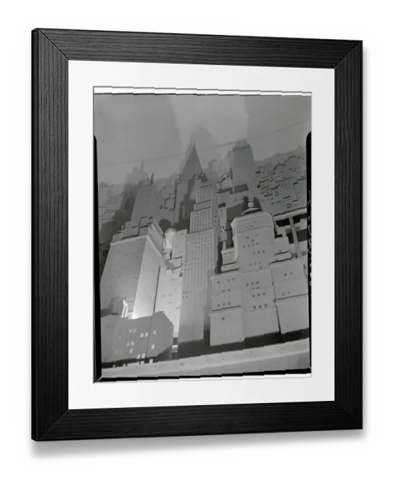 Framed Print : Model of Manhattan Buildings Framed Print : Model of Manhattan Buildings