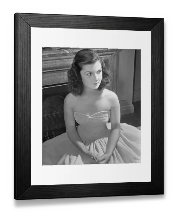 Framed Print : Debutante Brenda Frazier Wearing Velvet Evening Gown Framed Print : Debutante Brenda Frazier Wearing Velvet Evening Gown