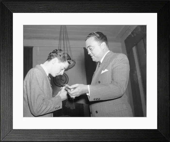 Framed Print : J. Edgar Hoover with Freddie Bartholomew Framed Print : J. Edgar Hoover with Freddie Bartholomew