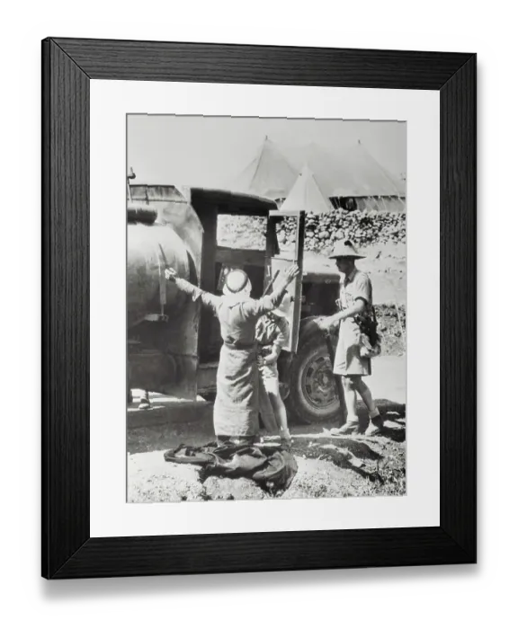 Framed Print : Soldiers Searching for Weapons
