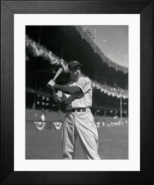 Framed Print : Joe DiMaggio Swinging Bat Framed Print : Joe DiMaggio Swinging Bat
