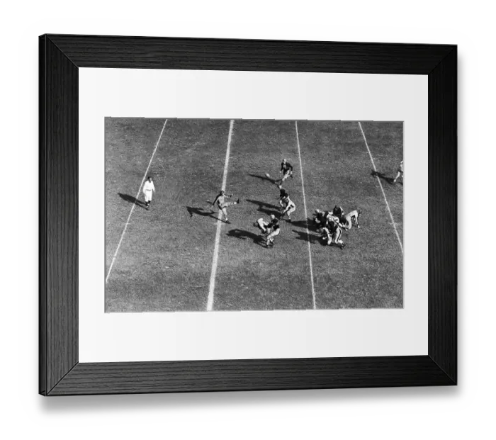 Framed Print : Sid Luckman Punting Framed Print : Sid Luckman Punting