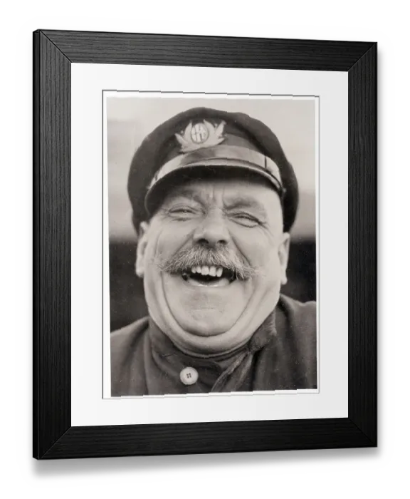 Framed Print : Close-Up of Laughing Man