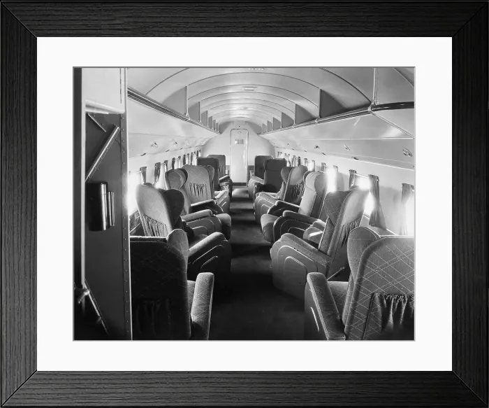 Framed Print : Inside Douglas Passenger Plane Framed Print : Inside Douglas Passenger Plane