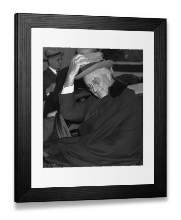 Framed Print : Franklin Delano Roosevelt Leaves Church Framed Print : Franklin Delano Roosevelt Leaves Church
