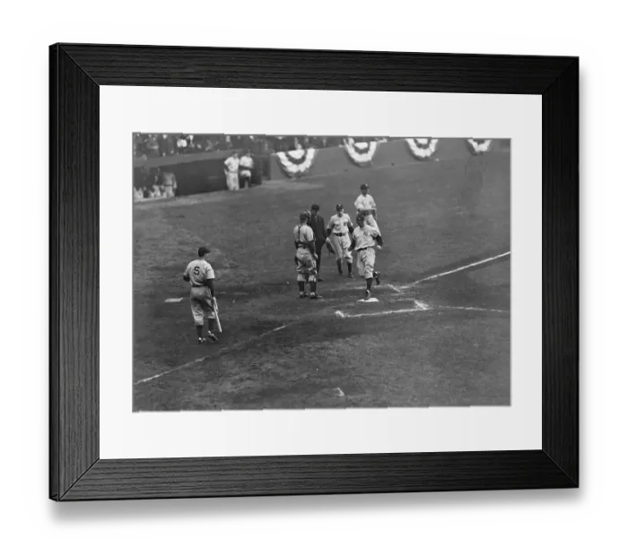 Framed Print : Baseball Players in Action Framed Print : Baseball Players in Action