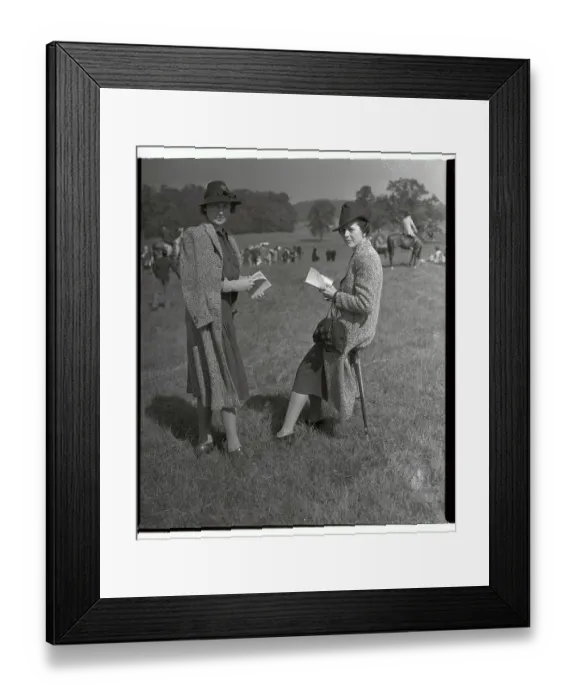 Framed Print : Society Women Attending Horse Race Framed Print : Society Women Attending Horse Race