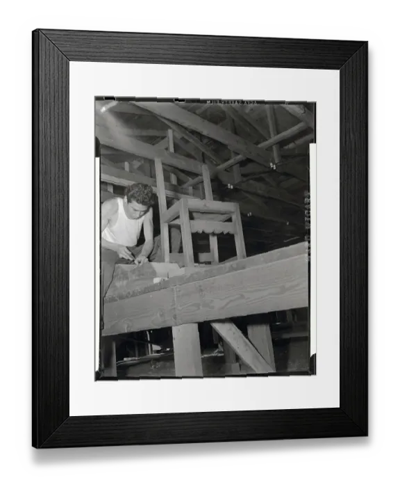 Framed Print : Arturo Chavez Working on a Corbel Framed Print : Arturo Chavez Working on a Corbel