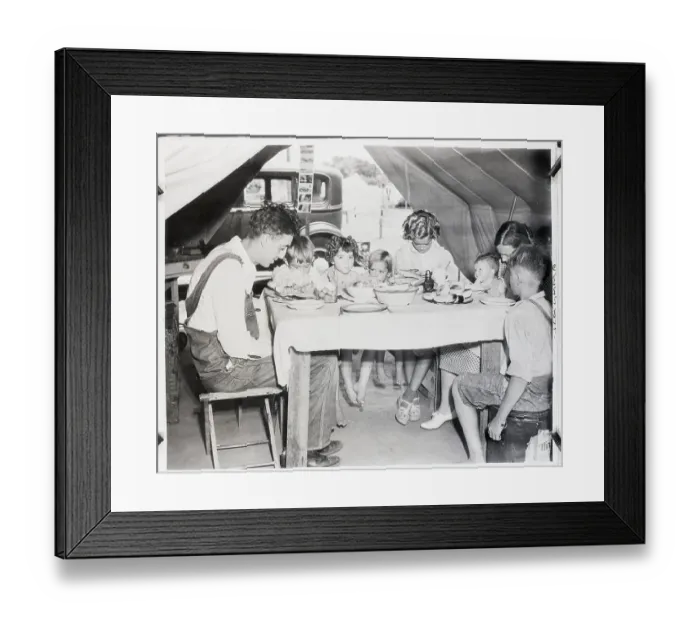 Framed Print : Okies Reach California and give thanks Framed Print : Okies Reach California and give thanks
