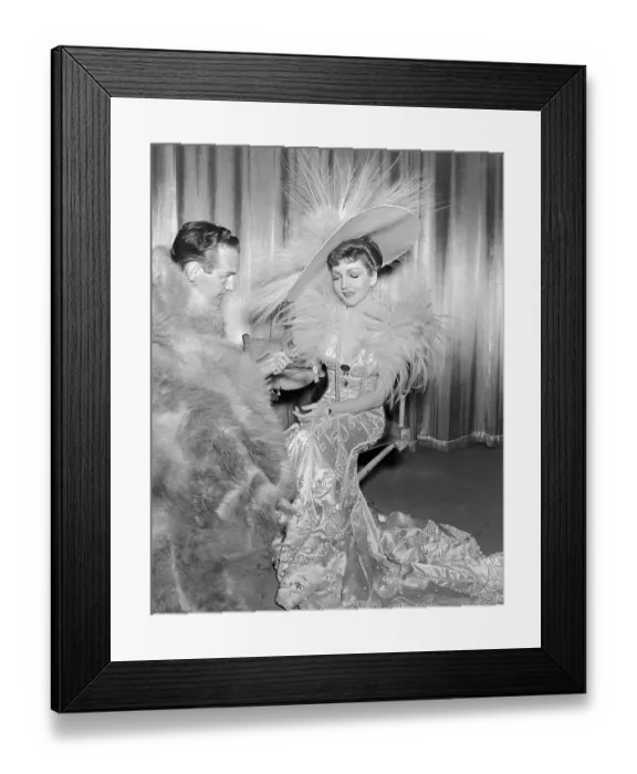 Framed Print : Jim Moran with Claudette Colbert Framed Print : Jim Moran with Claudette Colbert