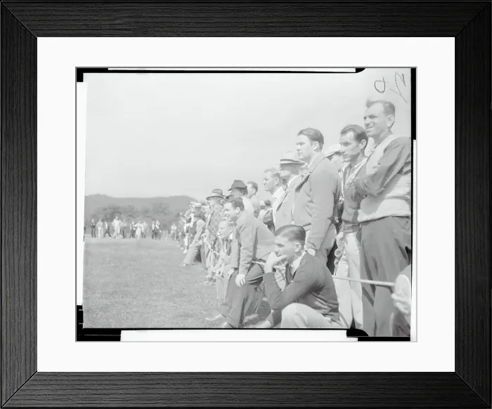 Framed Print : Crowd Watching Golf Tournament