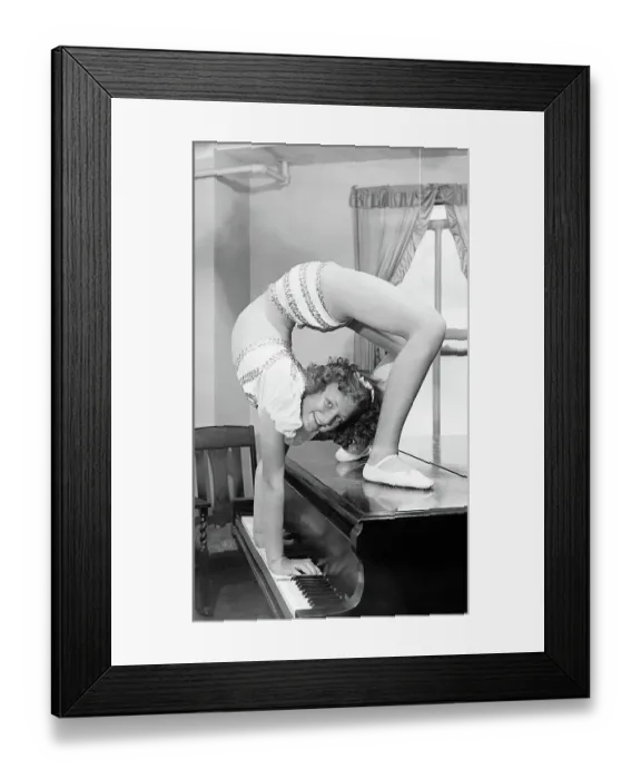 Framed Print : Girl Playing Piano Bent Over Backwards Framed Print : Girl Playing Piano Bent Over Backwards