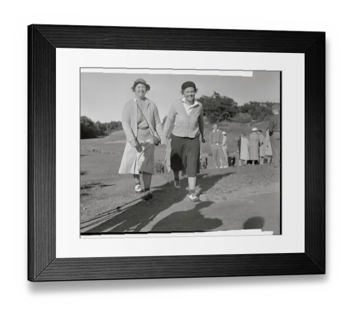 Framed Print : Patty Berg and Estelle Lawson Page Walking Holding Hands Framed Print : Patty Berg and Estelle Lawson Page Walking Holding Hands