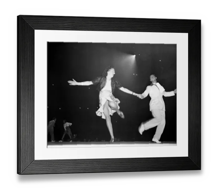 Framed Print : Jitterbugging Couple