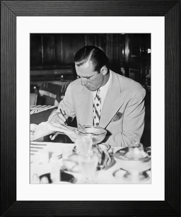 Framed Print : Hank Greenberg Calculating At Breakfast Framed Print : Hank Greenberg Calculating At Breakfast