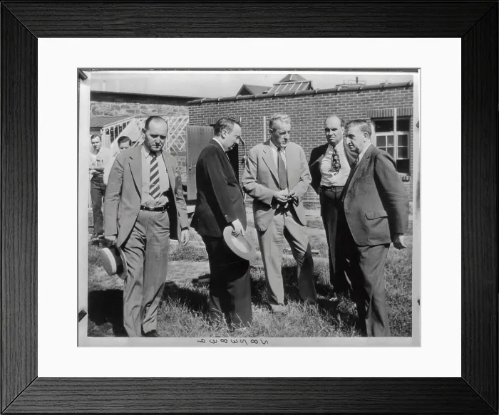 Framed Print : Governor Earle Inspecting Prison Yard Framed Print : Governor Earle Inspecting Prison Yard