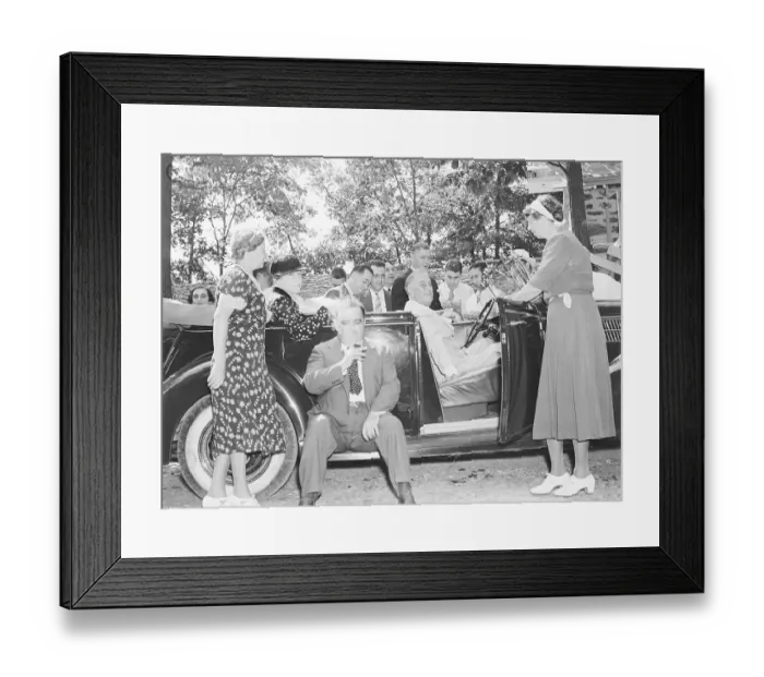 Framed Print : President Roosevelt and Guests in Hyde Park